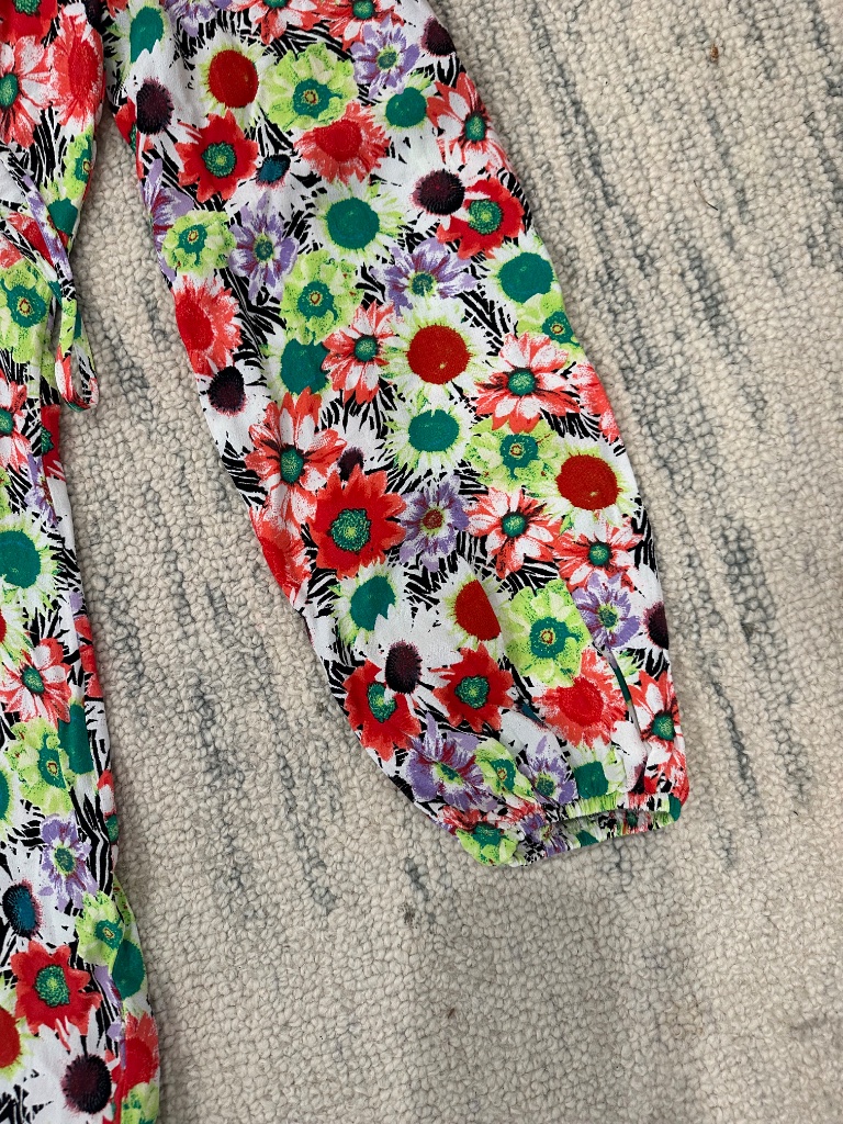 Afrm Long Sleeve Multi Print Short Dress In Size S — image 5 of 8